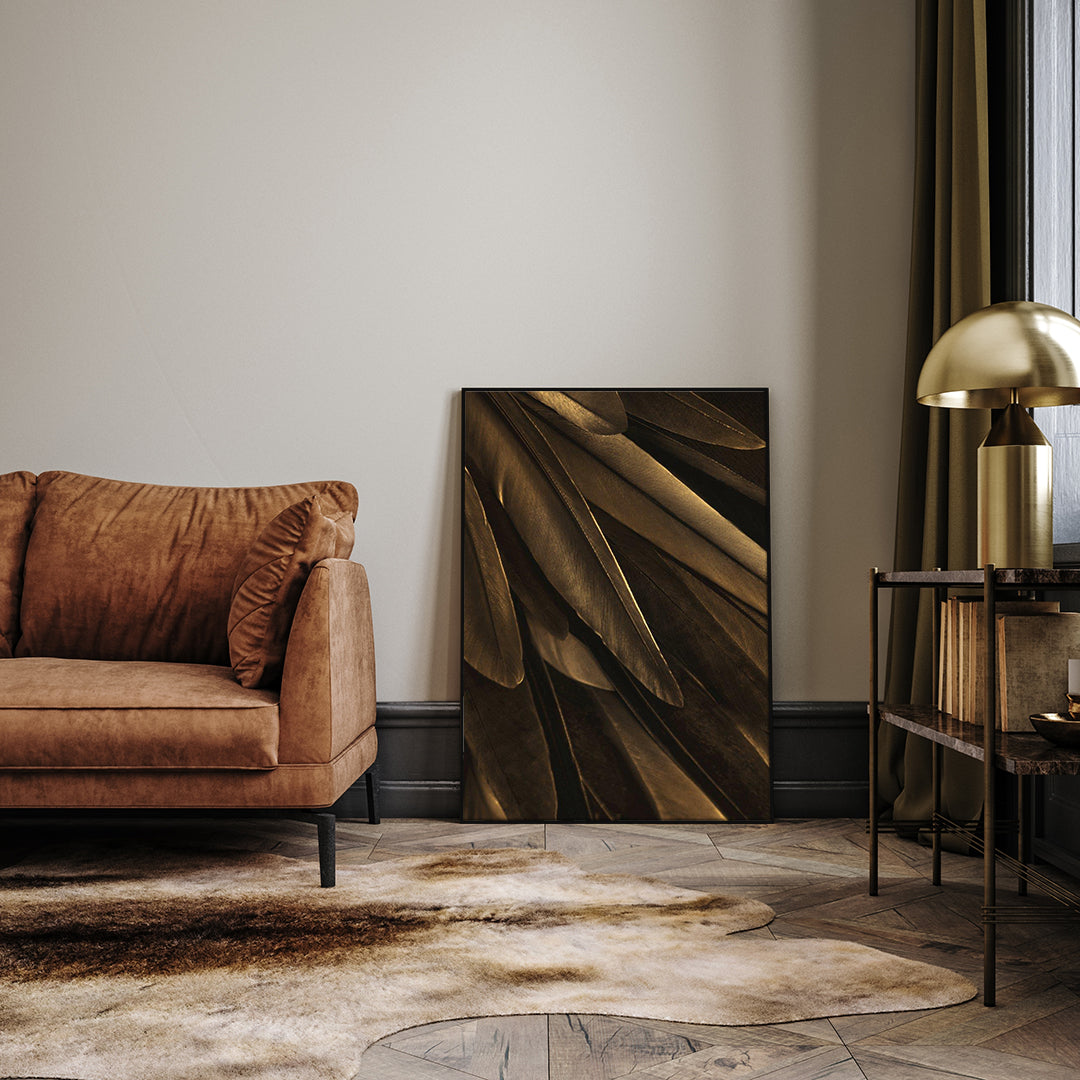 Gold wing | INDRAMMET BILLEDE Indrammet billede MF 30x40 Sort