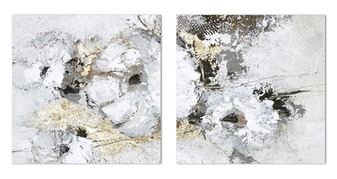 Golden Floral / 40x40 cm | KAMPAGNE MALERI Kampagne Maleri ART COPENHAGEN