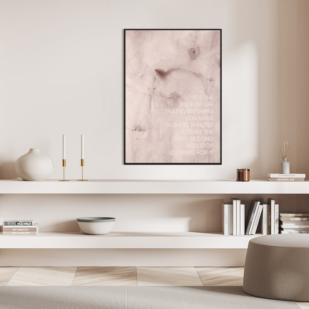 The Rule of Life | INDRAMMET BILLEDE Indrammet billede MF 30x40 Egeramme
