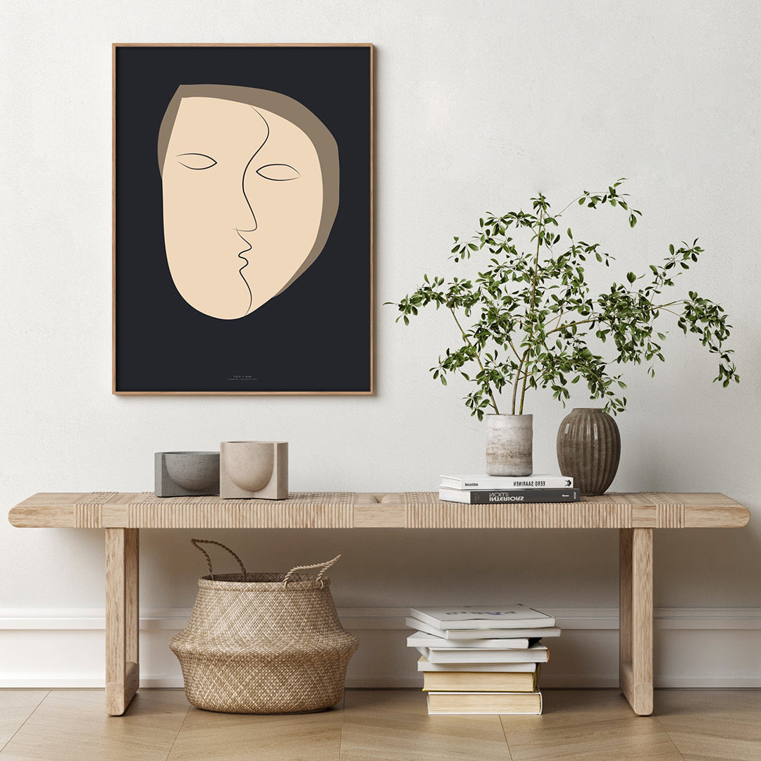 Face It 1 | INDRAMMET BILLEDE Indrammet billede MF 30x40 Sort