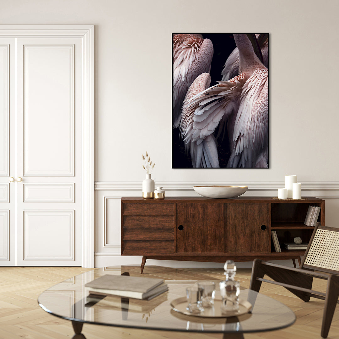 Flamboyance 1 | INDRAMMET BILLEDE Indrammet billede MF 30x40 Sort