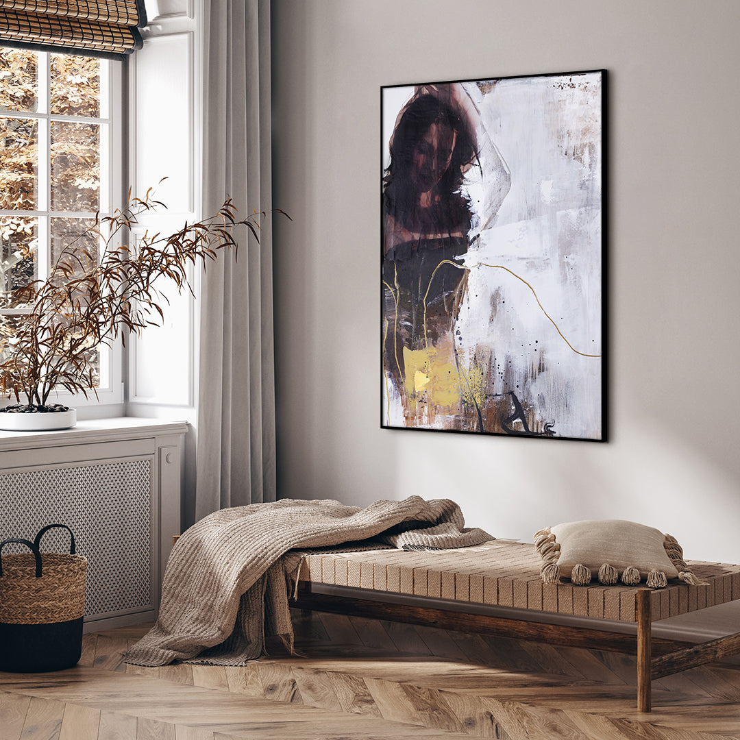 Yellow Era 1 | INDRAMMET BILLEDE Indrammet billede MF 30x40 Sort