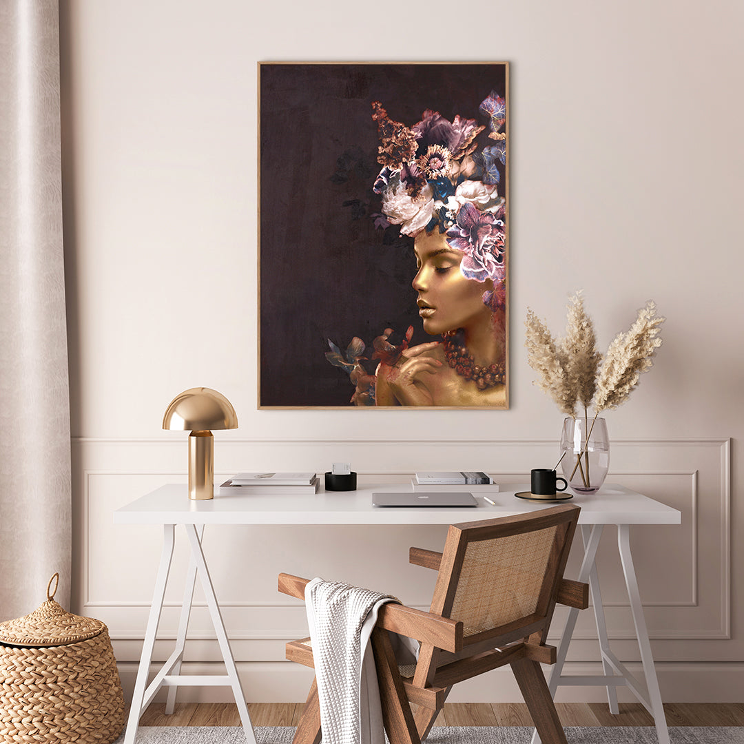 Gold Couture 4 | INDRAMMET BILLEDE Indrammet billede MF 30x40 Egeramme