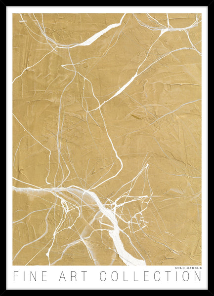 Gold Marble | KUNSTTRYK Kunsttryk ART COPENHAGEN 50x70 Sort ramme ramme