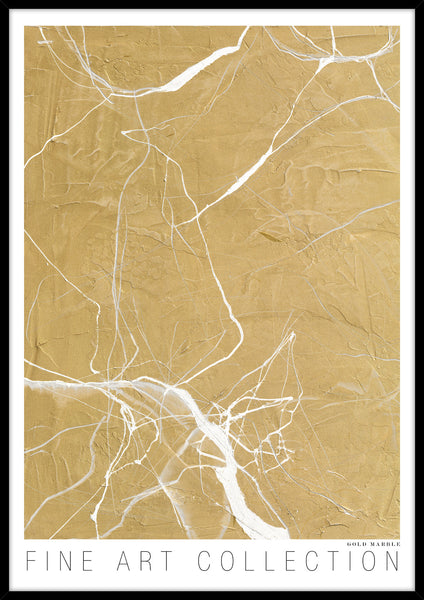 Gold Marble | KUNSTTRYK Kunsttryk ART COPENHAGEN 70x100 Sort ramme ramme