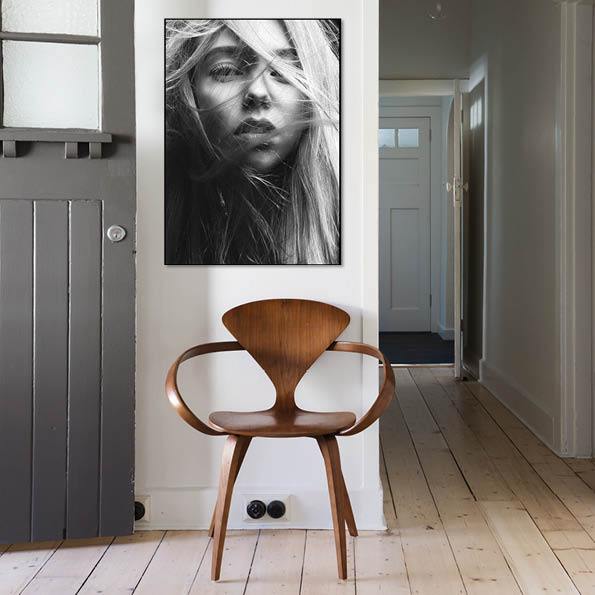 Face Three | INDRAMMET BILLEDE Indrammet billede MF 30x40 Sort