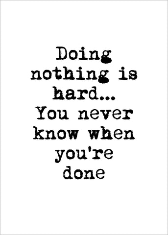 Doing Nothing | PLAKAT Plakat MF