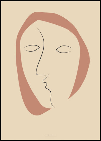 Face It 2 | INDRAMMET BILLEDE Indrammet billede MF 30x40 Sort