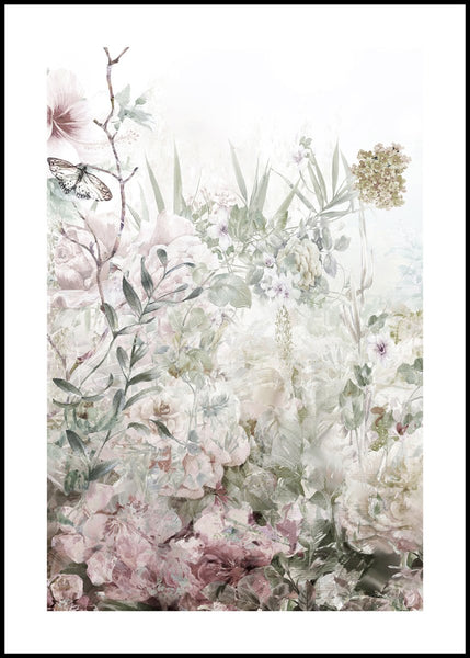 Garden Life 1 | INDRAMMET BILLEDE Indrammet billede MF 30x40 Sort