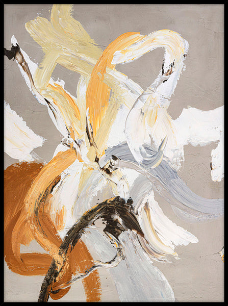 Go Ahead | DESIGN PAINTING Design maleri ART COPENHAGEN 90x120 Sort ramme