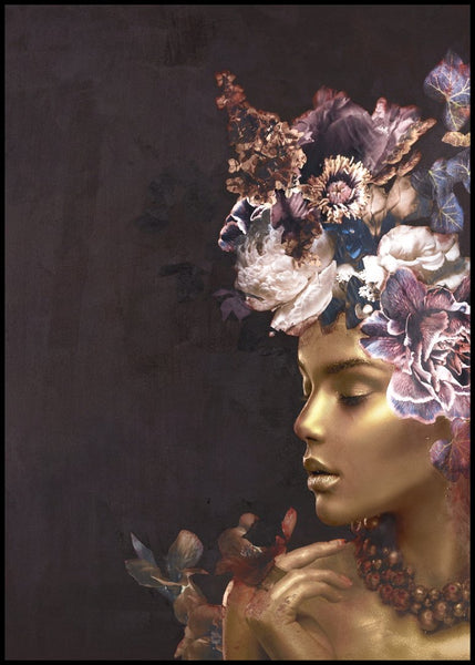 Gold Couture 4 | INDRAMMET BILLEDE Indrammet billede MF 30x40 Sort