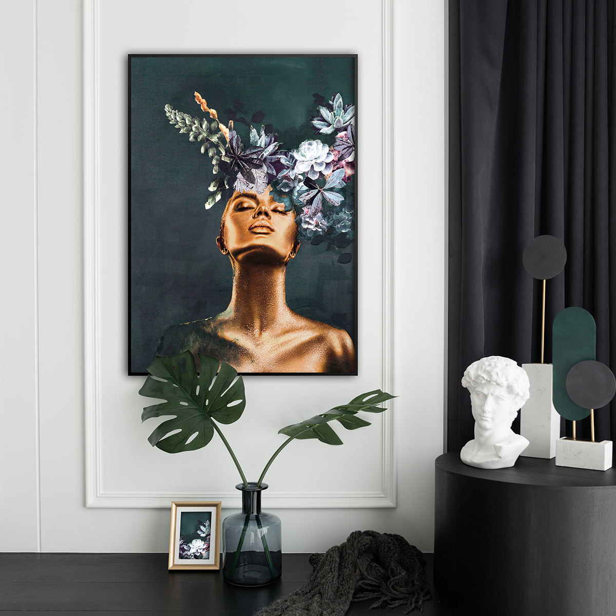 Gold Couture 2 | INDRAMMET BILLEDE Indrammet billede MF 30x40 Sort