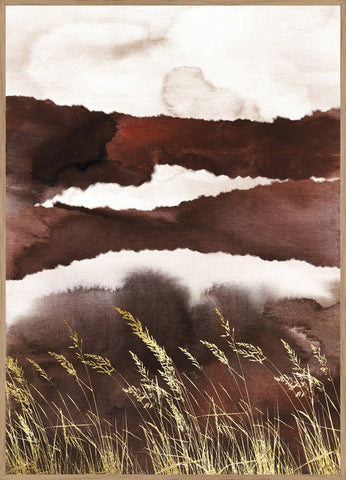 Golden Land 4 | INDRAMMET BILLEDE Indrammet billede MF 30x40 Egeramme