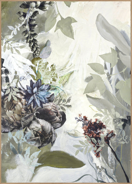 Green Garden 1 | INDRAMMET BILLEDE Indrammet billede MF 30x40 Egeramme