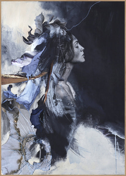 Imperfection Blue | INDRAMMET BILLEDE Indrammet billede MF 30x40 Egeramme