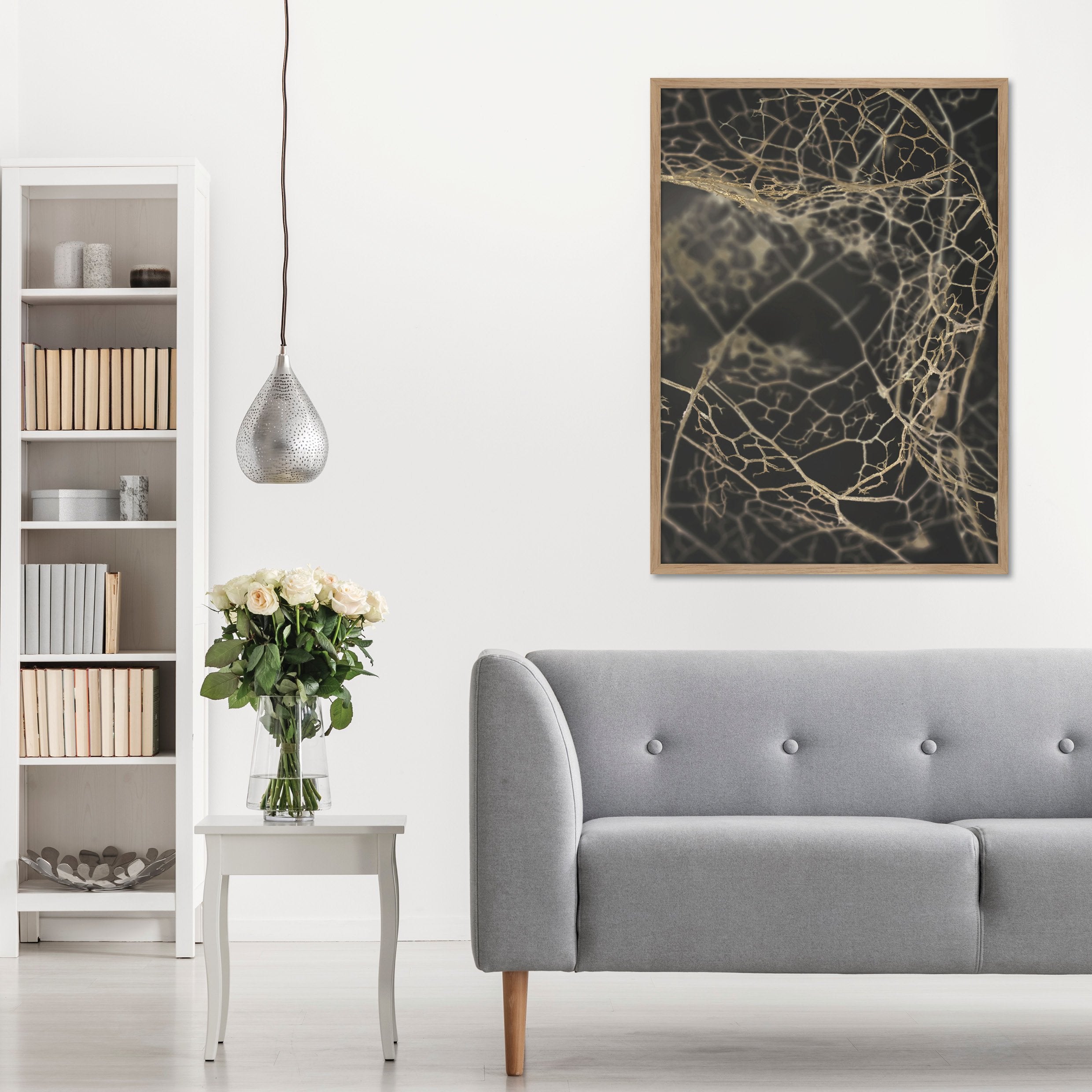 Leaf skeleton dark | PLAKAT Plakat MF