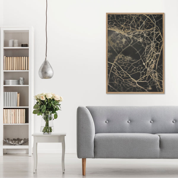 Leaf skeleton dark | PLAKAT Plakat MF