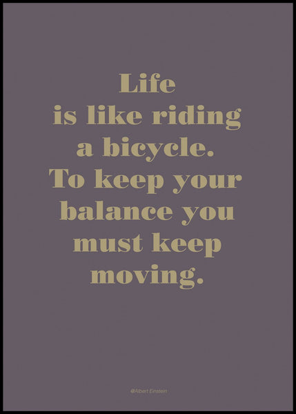 Life is like | INDRAMMET BILLEDE Indrammet billede MF 30x40 Sort