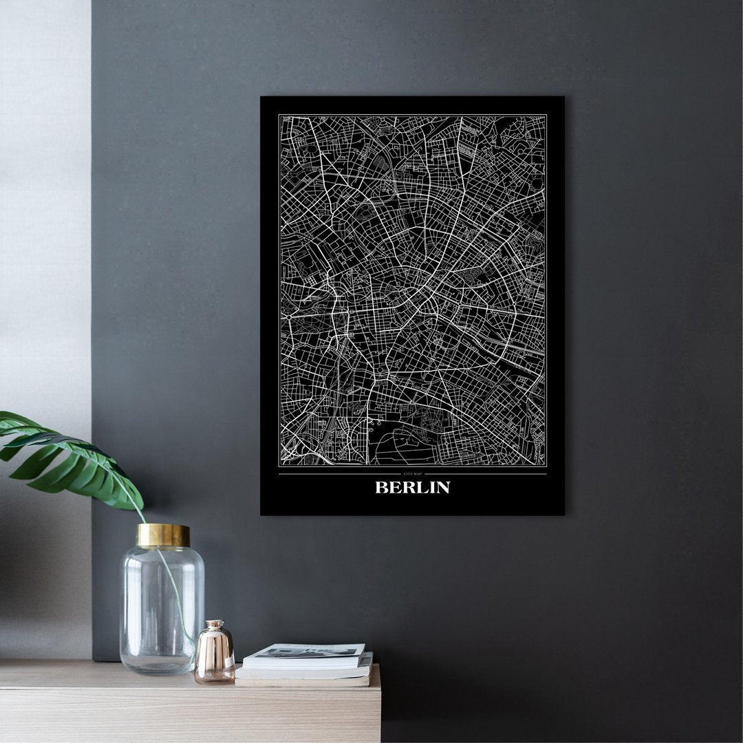 Map Berlin black | PLAKAT Plakat MF