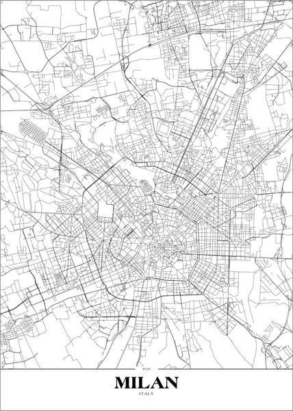 Map Milan | PLAKAT Plakat MF