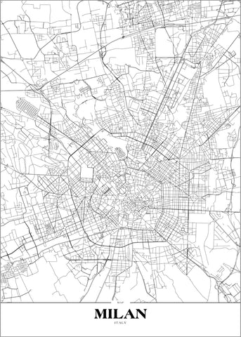 Map Milan | PLAKAT Plakat MF
