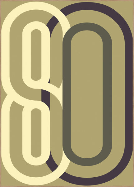 Numbers 2 | INDRAMMET BILLEDE Indrammet billede MF 30x40 Egeramme