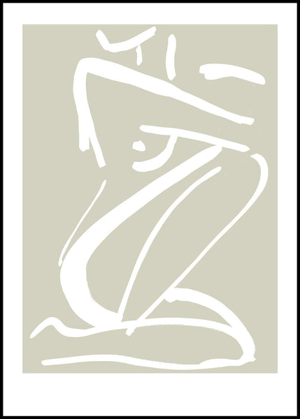 Sketch no 2 | INDRAMMET BILLEDE Indrammet billede MF 30x40 Sort