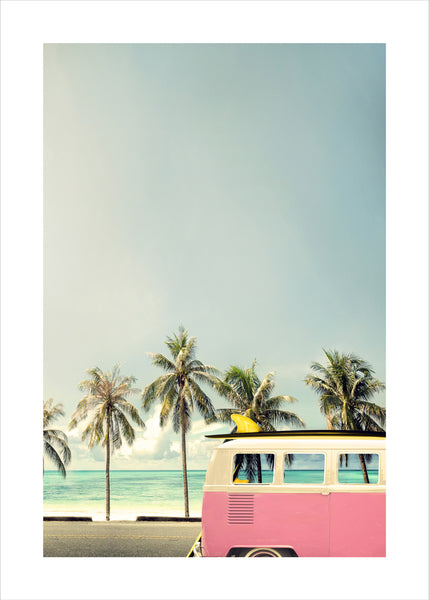 Surf Bus pink | PLAKAT Plakat MF