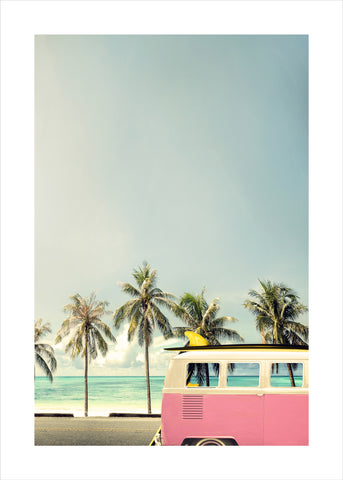 Surf Bus pink | PLAKAT Plakat MF