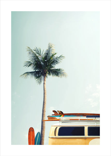Surf Bus yellow | PLAKAT Plakat MF