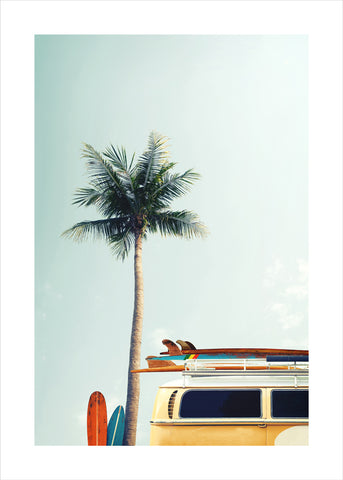 Surf Bus yellow | PLAKAT Plakat MF