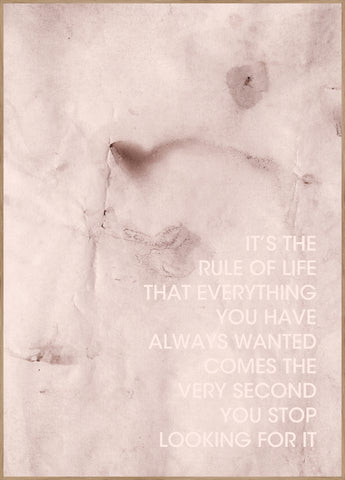 The Rule of Life | INDRAMMET BILLEDE Indrammet billede MF 30x40 Egeramme