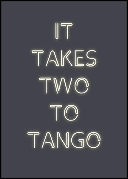 Two to tango | INDRAMMET BILLEDE Indrammet billede MF 30x40 Sort