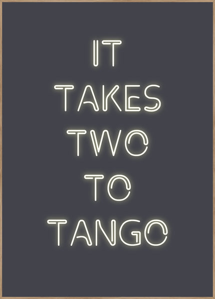Two to tango | INDRAMMET BILLEDE Indrammet billede MF 30x40 Egeramme