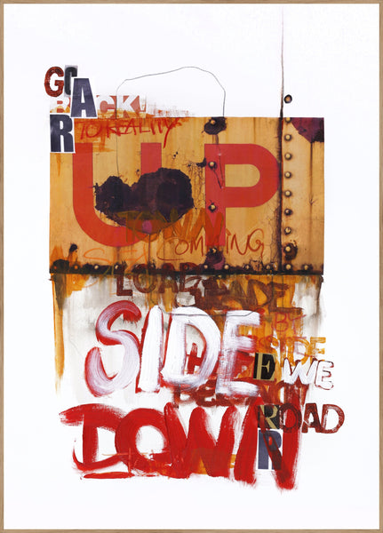 Up side down 1 | INDRAMMET BILLEDE Indrammet billede MF 30x40 Egeramme