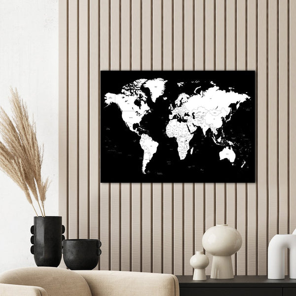 Worldmap Black | PLAKAT Plakat MF