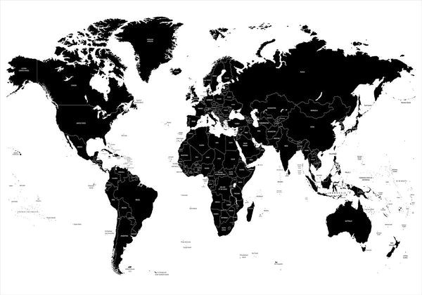 Worldmap White | PLAKAT Plakat MF