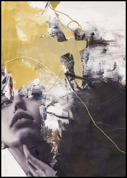 Yellow Era 2 | INDRAMMET BILLEDE Indrammet billede MF 30x40 Sort