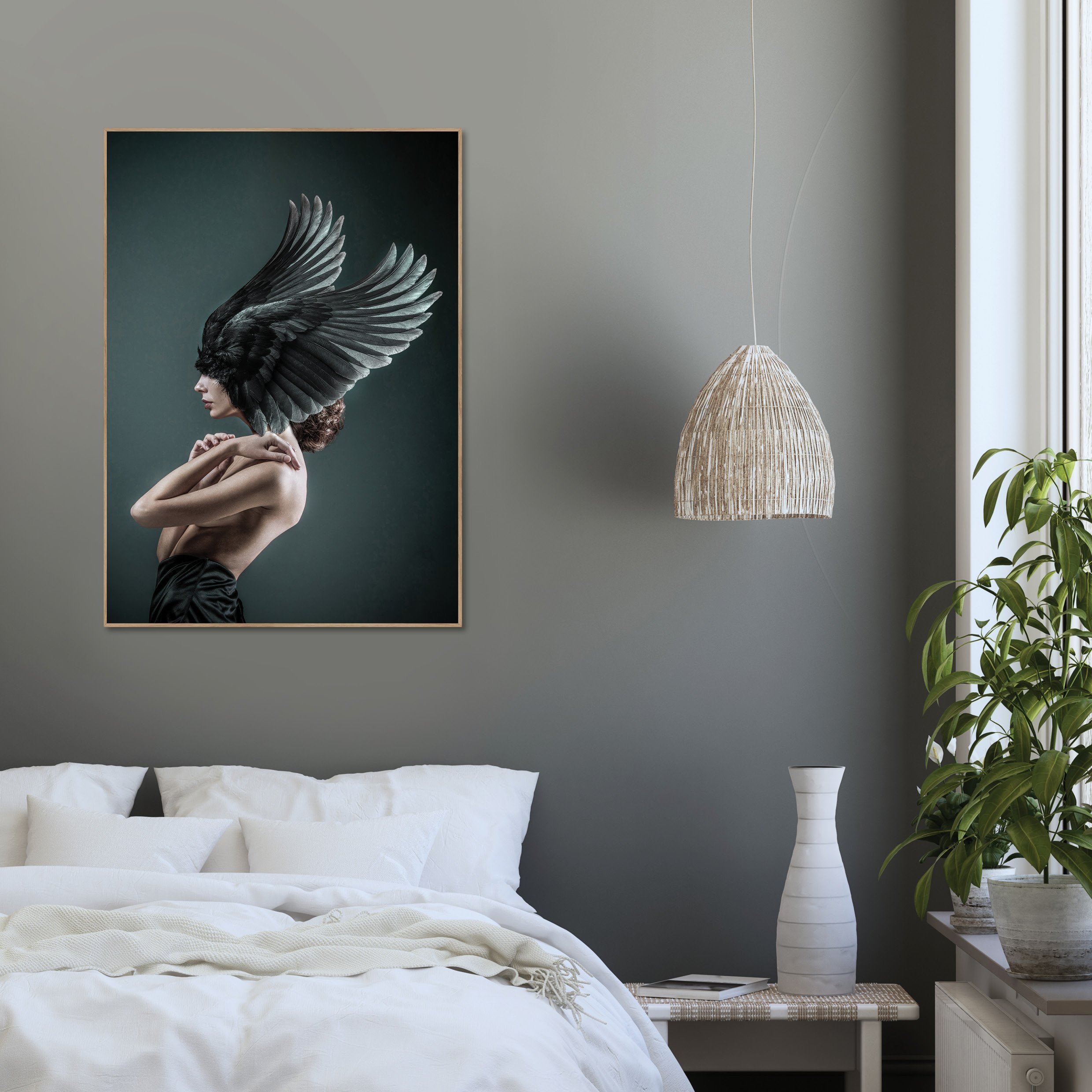 Iris | INDRAMMET BILLEDE Indrammet billede MF 30x40 Sort