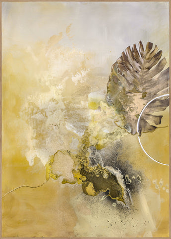 Golden Leaf | INDRAMMET BILLEDE Indrammet billede MF 30x40 Egeramme