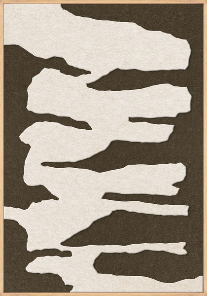 Frequency 1 | ACOUSTIC ART Akustikbillede ART COPENHAGEN (DA) Ege ramme // 70x100 // Off white // Brun