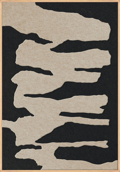 Frequency 1 | ACOUSTIC ART Akustikbillede ART COPENHAGEN (DA) Ege ramme // 70x100 // Sand // Sort