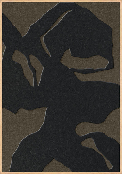 Silent Shadows 1 | ACOUSTIC ART Akustikbillede ART COPENHAGEN (DA) Ege ramme // 70x100 // Sort // Brun