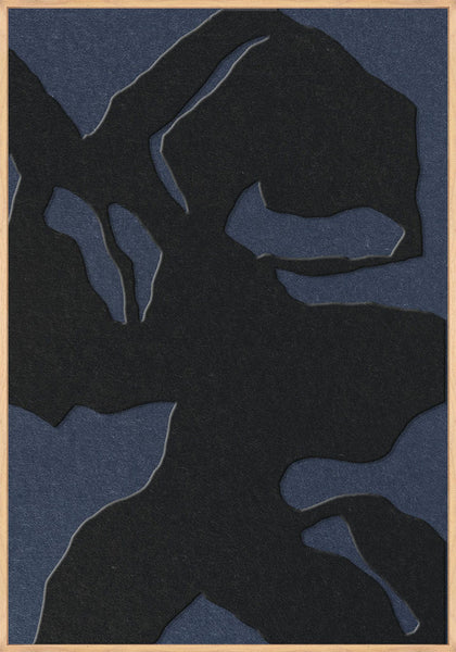 Silent Shadows 1 | ACOUSTIC ART Akustikbillede ART COPENHAGEN (DA) Ege ramme // 70x100 // Sort // Mørkeblå