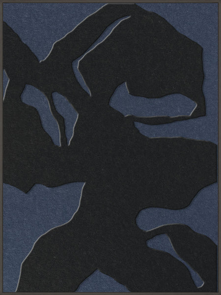 Silent Shadows 1 | ACOUSTIC ART Akustikbillede ART COPENHAGEN (DA) Sort ramme // 90x120 // Sort // Mørkeblå