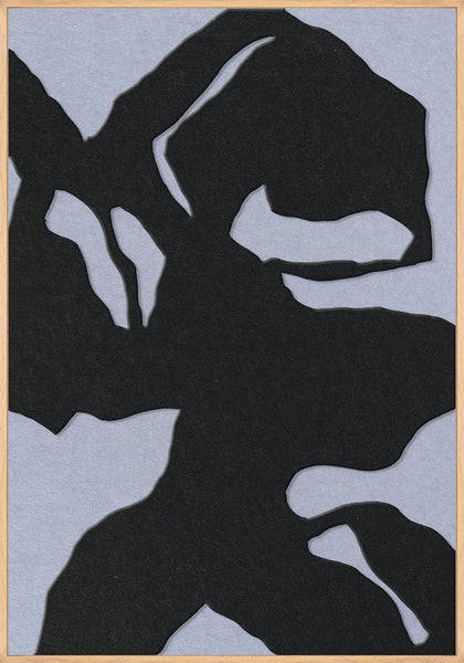 Silent Shadows 1 | ACOUSTIC ART Akustikbillede ART COPENHAGEN (DA) Ege ramme // 70x100 // Sort // Lyseblå