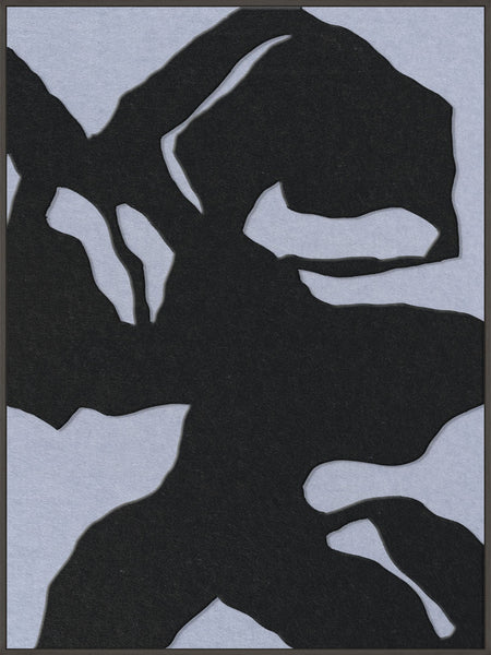 Silent Shadows 1 | ACOUSTIC ART Akustikbillede ART COPENHAGEN (DA) Sort ramme // 90x120 // Sort // Lyseblå