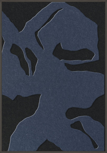 Silent Shadows 1 | ACOUSTIC ART Akustikbillede ART COPENHAGEN (DA) Sort ramme // 70x100 // Mørkeblå // Sort