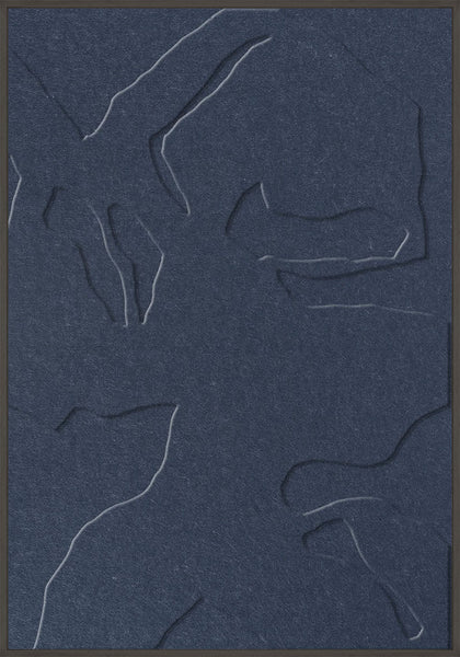Silent Shadows 1 | ACOUSTIC ART Akustikbillede ART COPENHAGEN (DA) Sort ramme // 70x100 // Mørkeblå // Mørkeblå