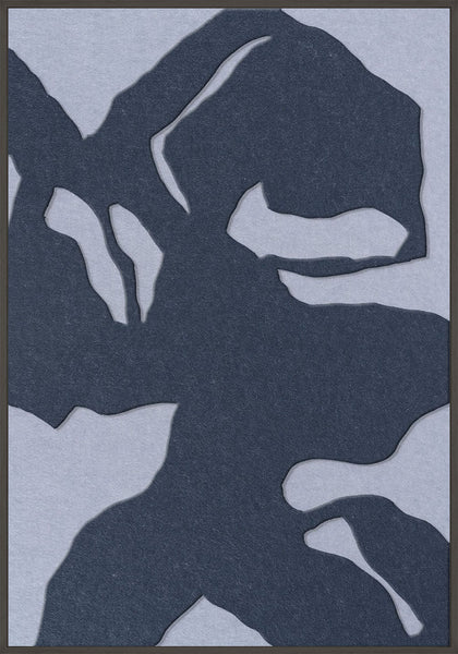 Silent Shadows 1 | ACOUSTIC ART Akustikbillede ART COPENHAGEN (DA) Sort ramme // 70x100 // Mørkeblå // Lyseblå